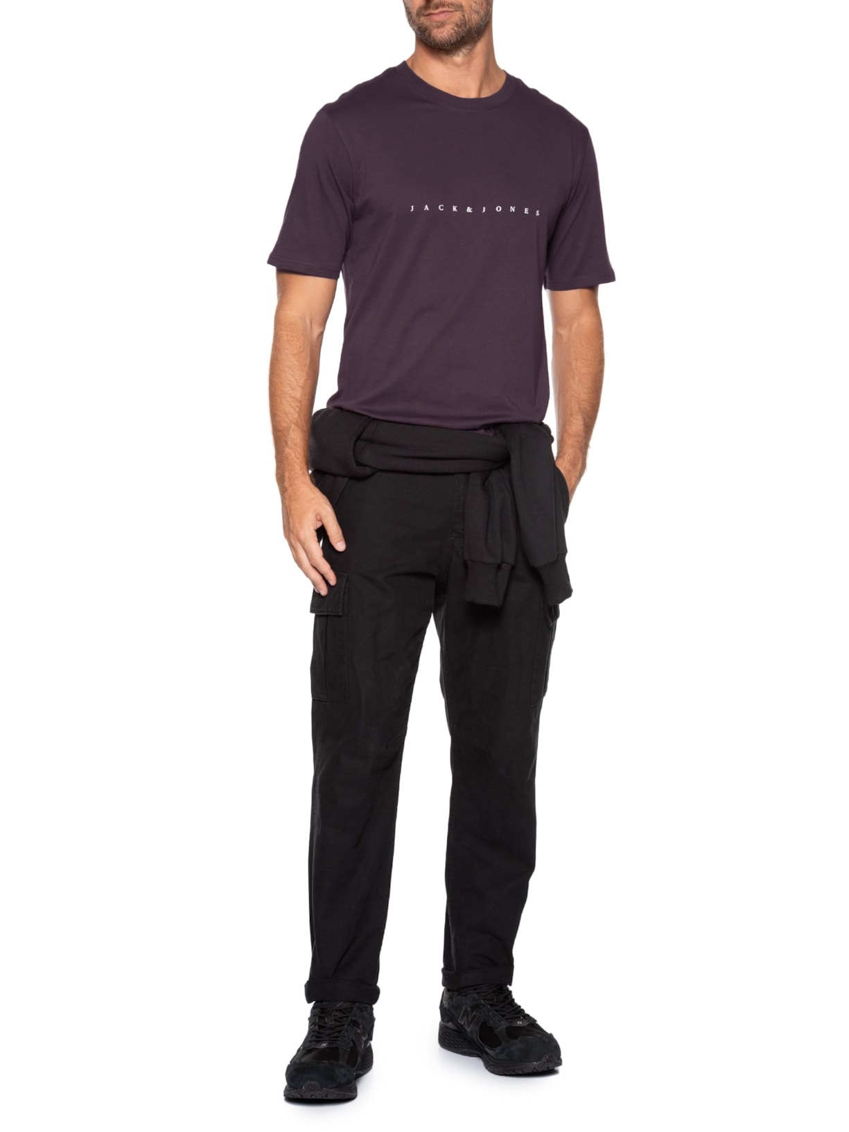 Camiseta Masculina Estampa Roxo Jack & Jones