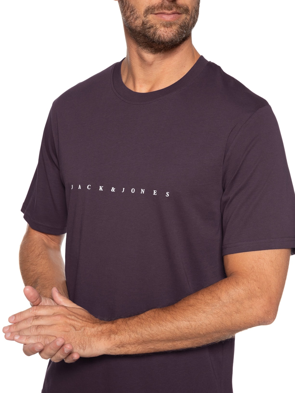 Camiseta Masculina Estampa Roxo Jack & Jones