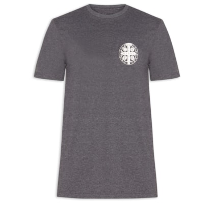 Camiseta Masculina Estampa São Bento - Cinza