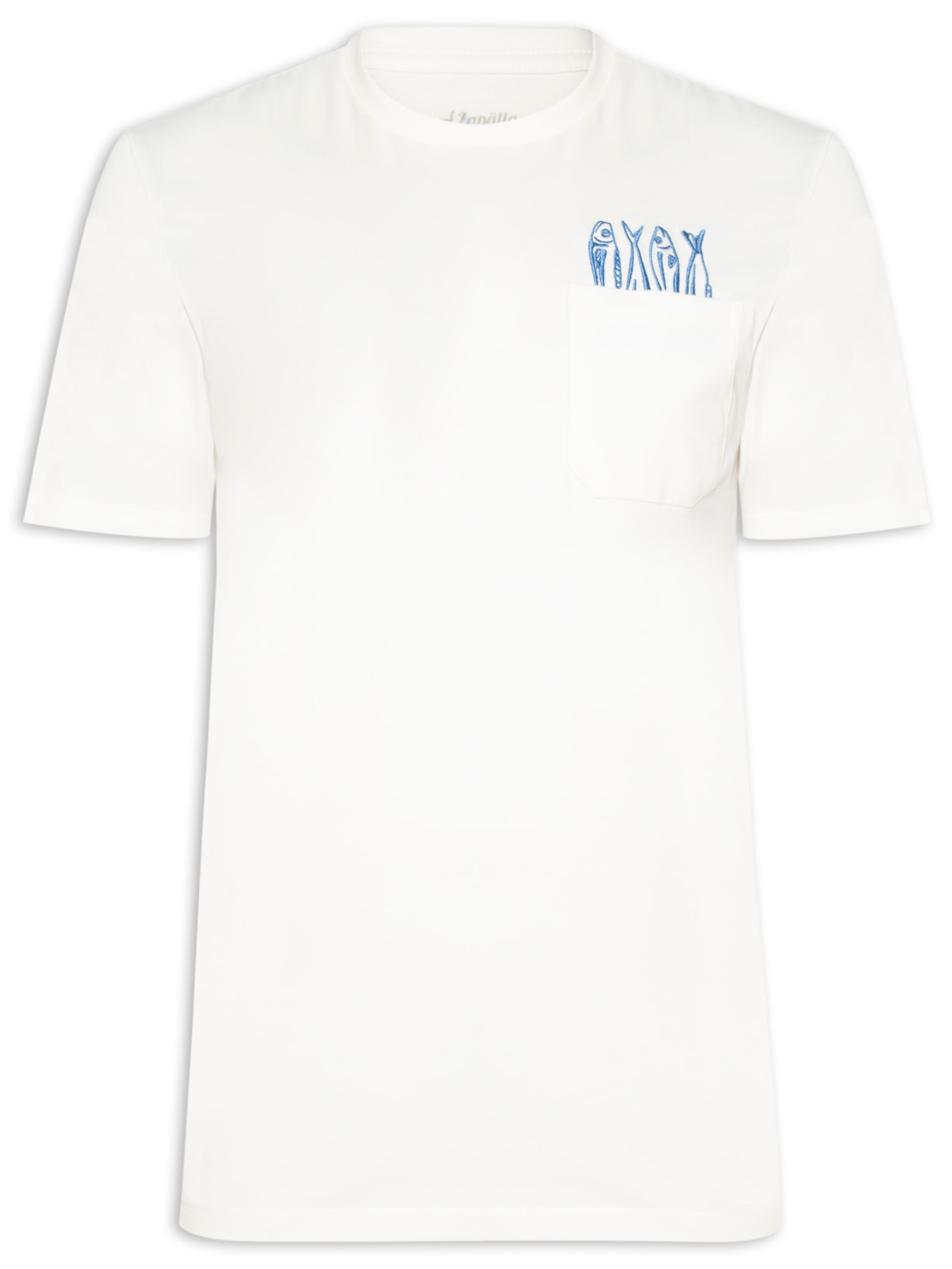 Camiseta Masculina Estampa Sardinhas Branco Zapalla