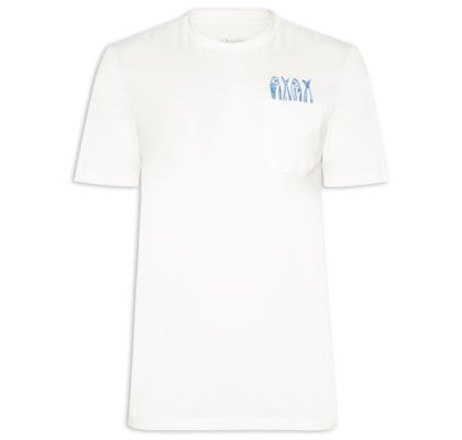 Camiseta Masculina Estampa Sardinhas - Branco