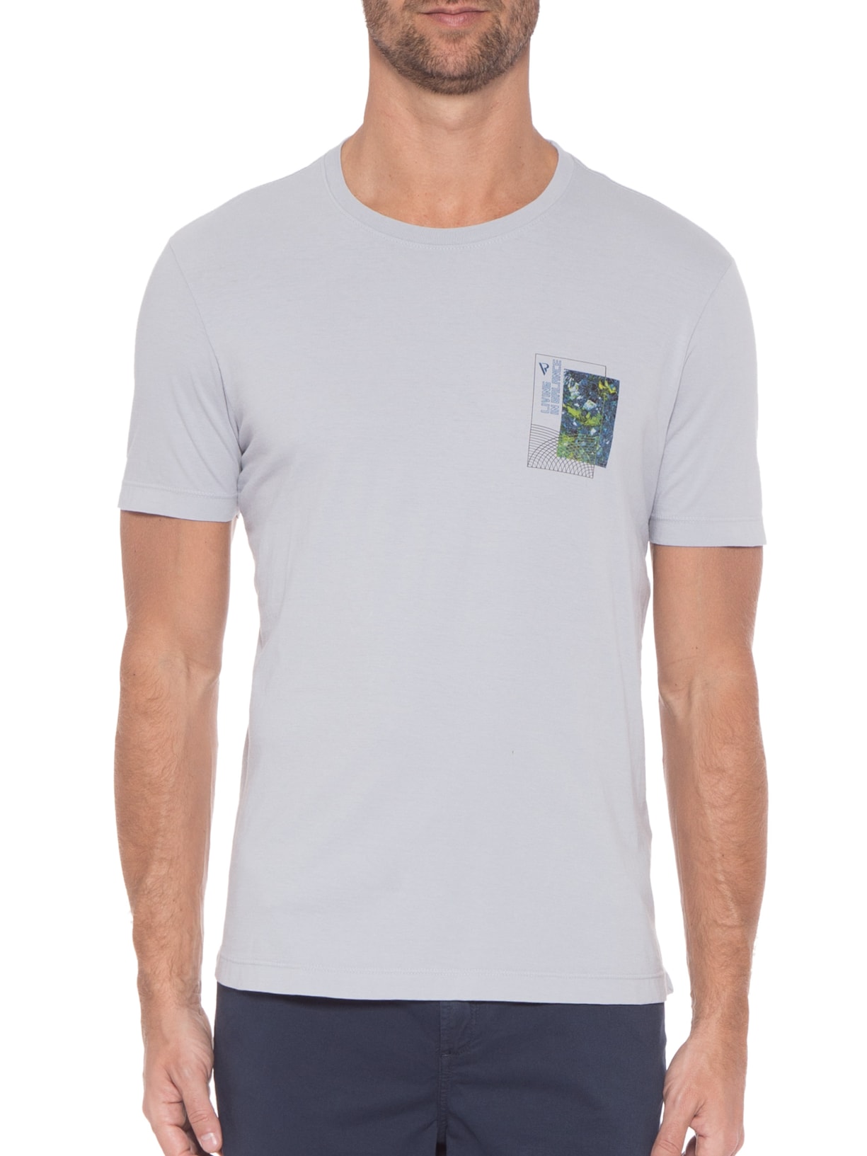 Camiseta Masculina Estampa Sean Cinza Vr