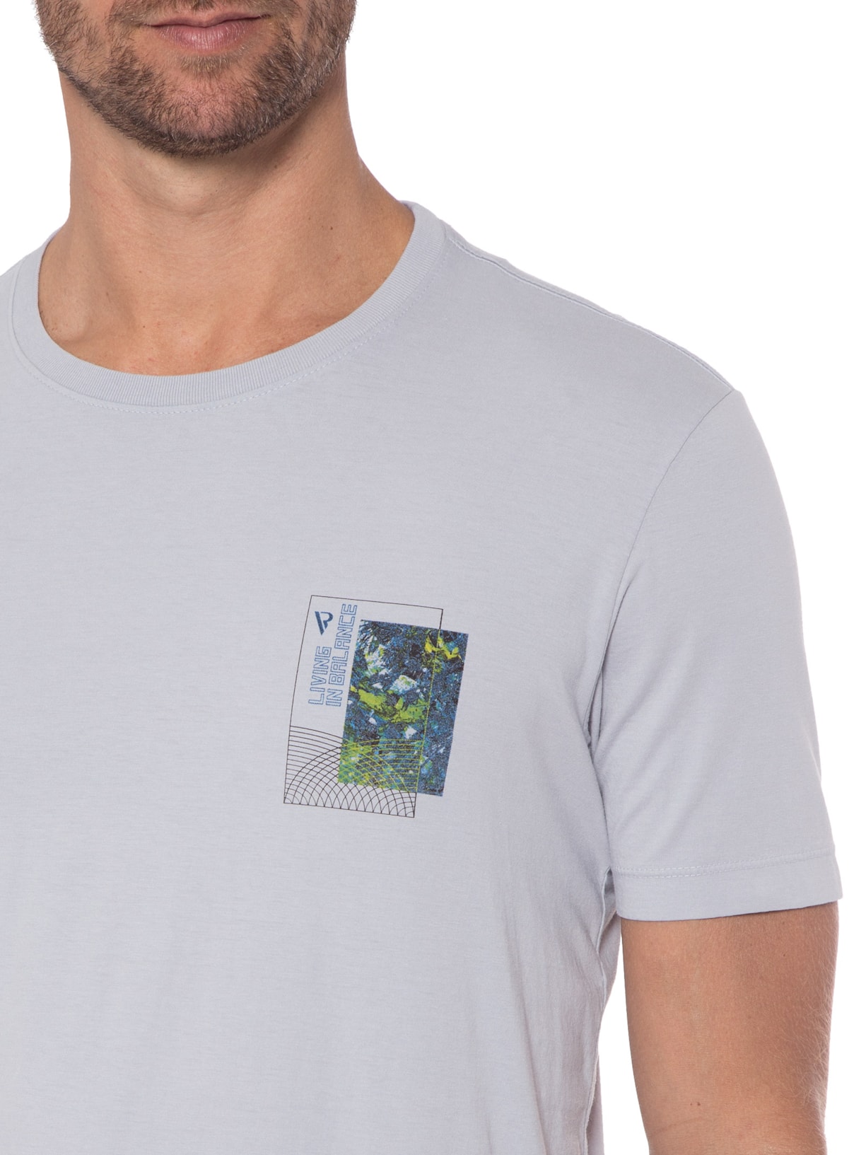 Camiseta Masculina Estampa Sean Cinza Vr