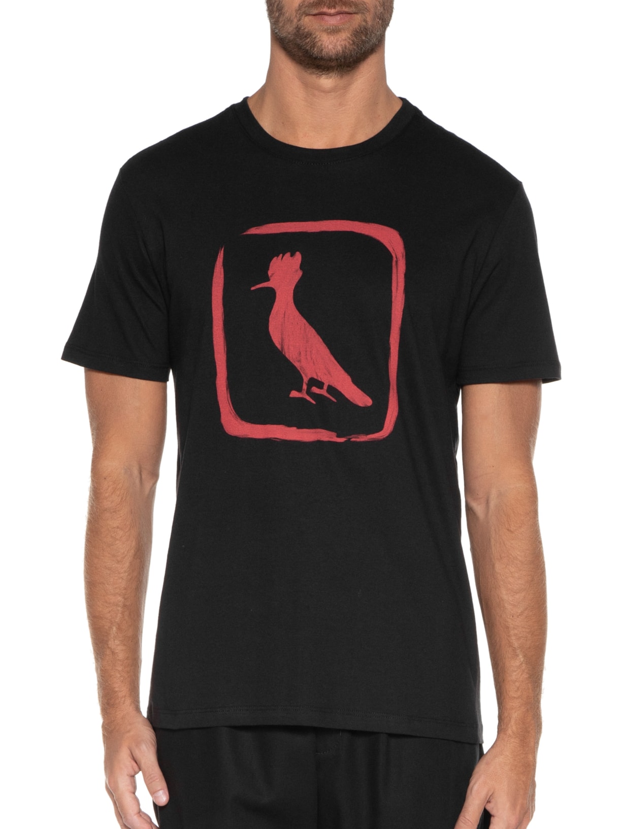 Camiseta Masculina Estampa Selo Pica-pau Oriental Preto Reserva