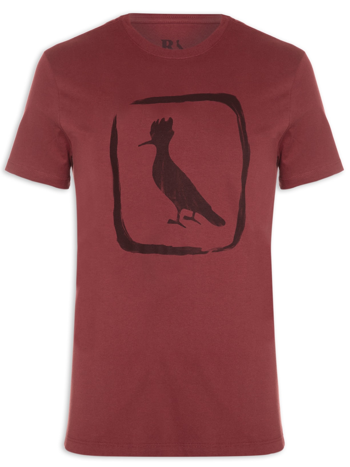 Camiseta Masculina Estampa Selo Pica-pau Oriental - Vermelho