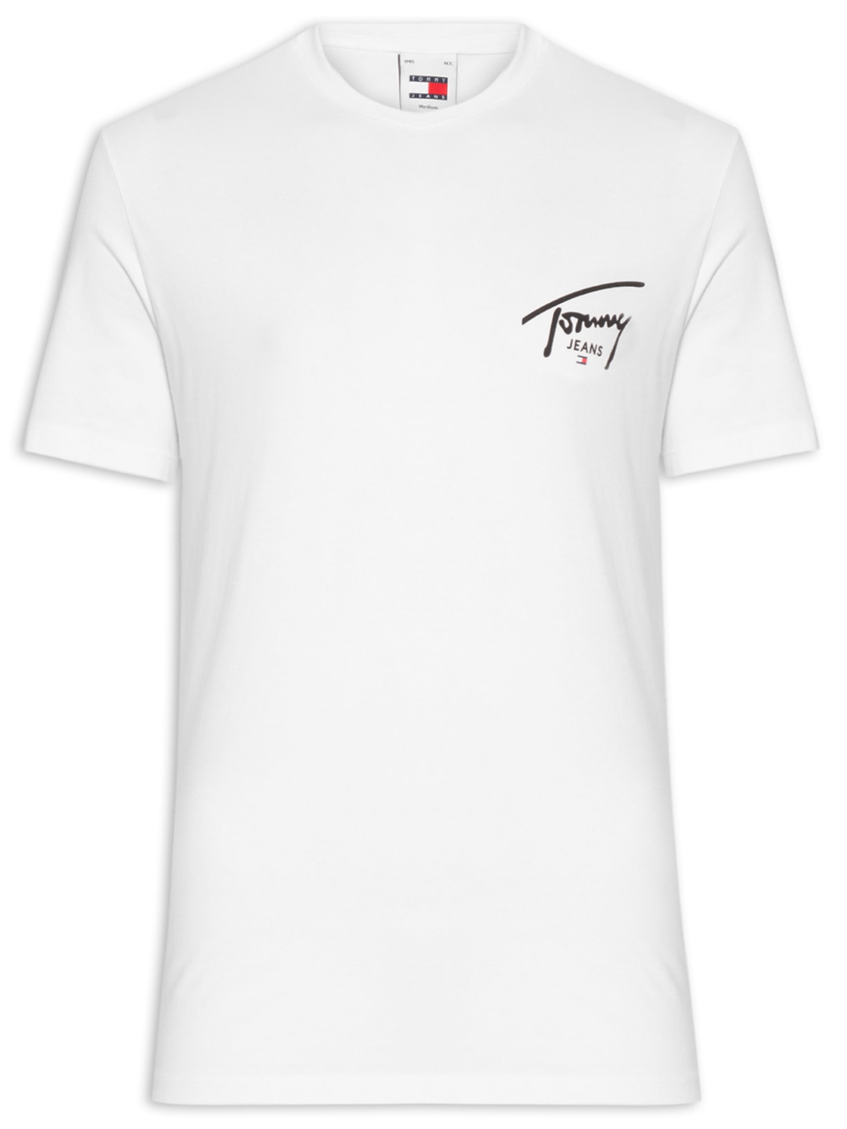Camiseta Masculina Estampa Signature Regular Fit Em Algodão - Branco
