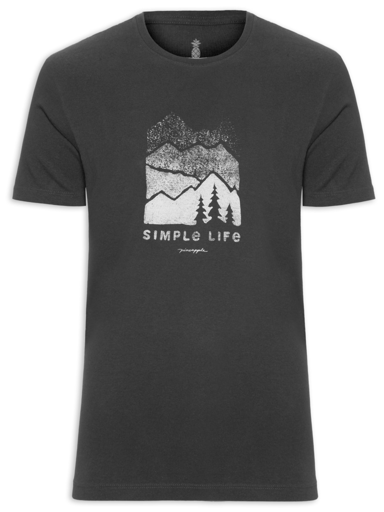 Camiseta Masculina Estampa Simple Life Preto Pineapple