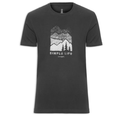 Camiseta Masculina Estampa Simple Life - Preto