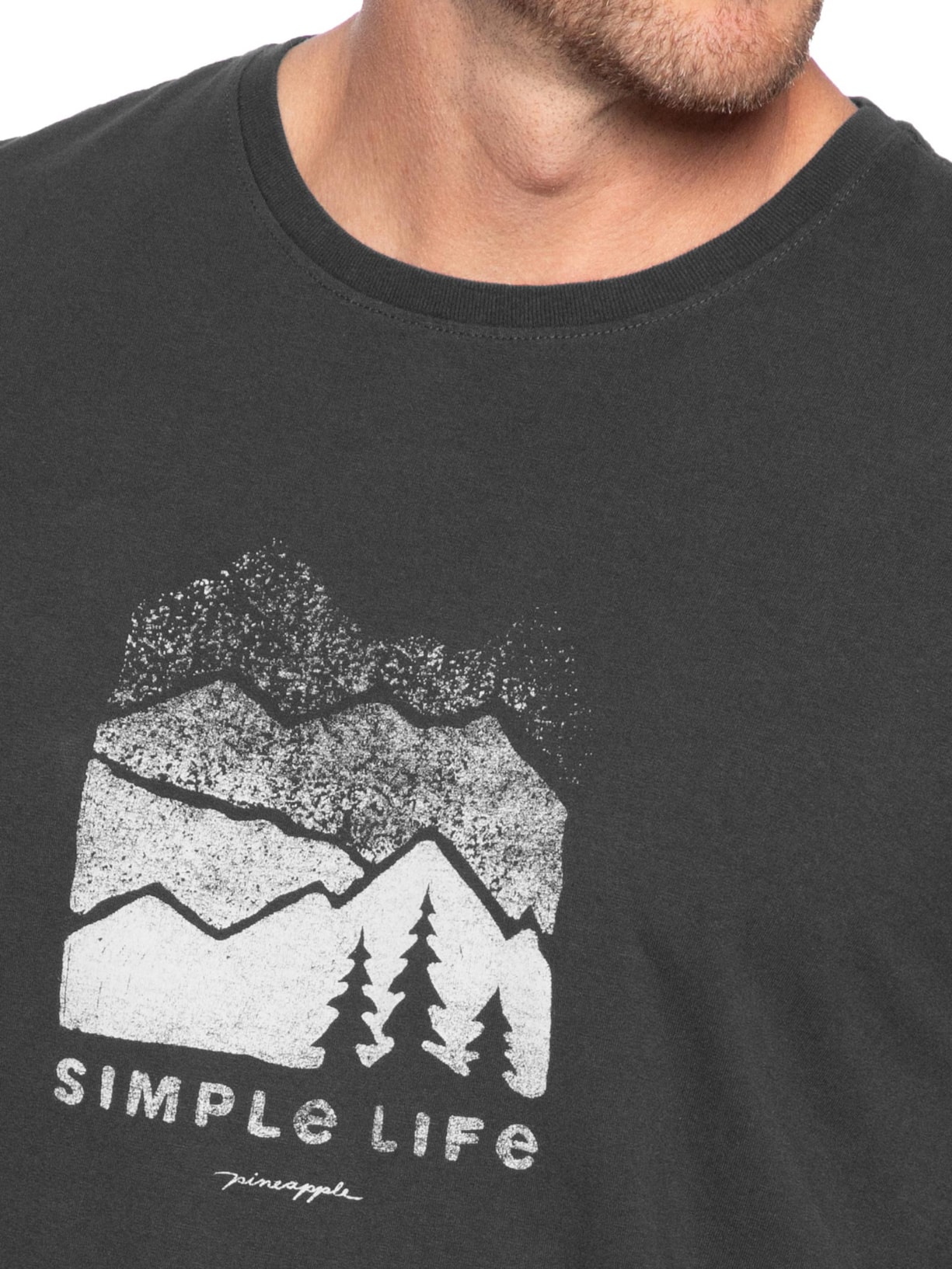 Camiseta Masculina Estampa Simple Life Preto Pineapple