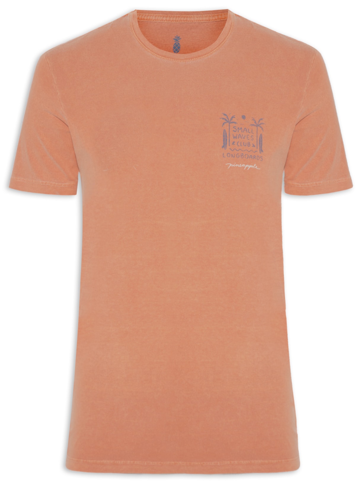 Camiseta Masculina Estampa Small Waves - Laranja