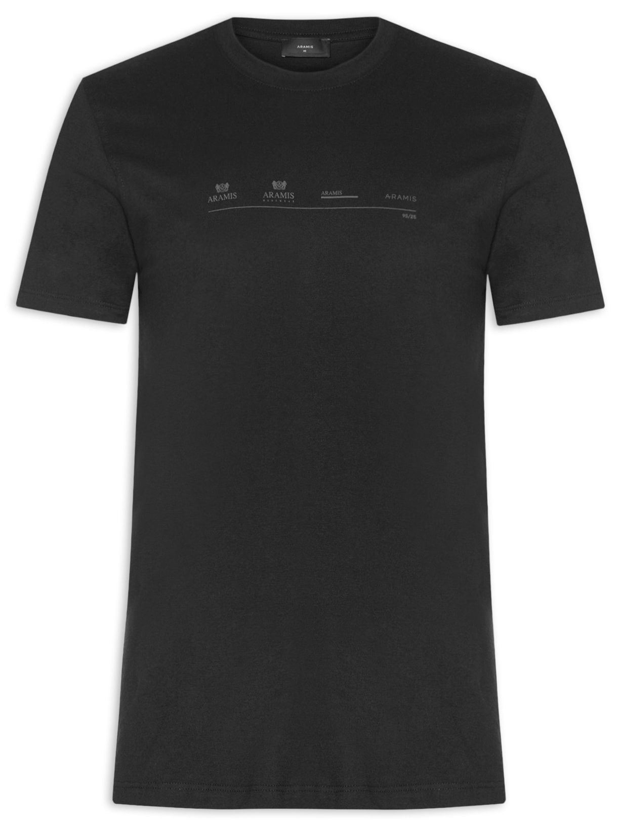 Camiseta Masculina Estampa Time Line - Preto
