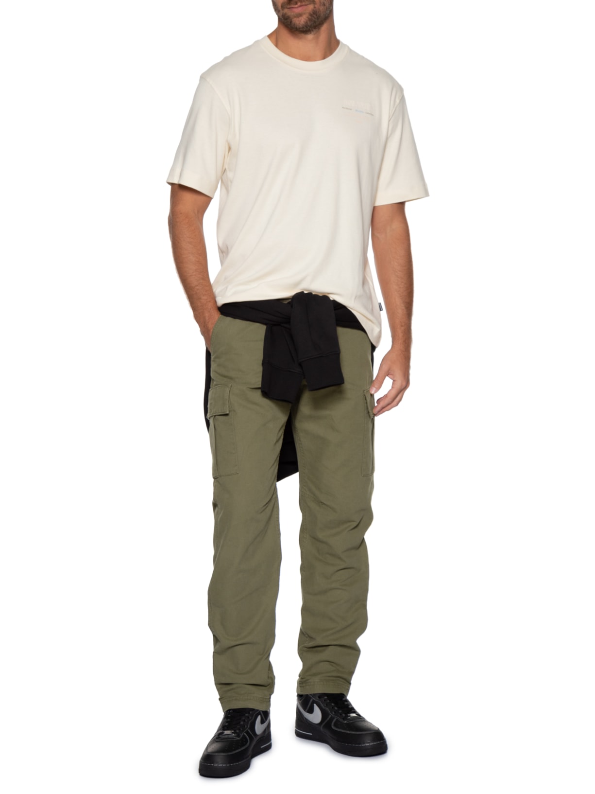 Camiseta Masculina Estampa Urban Edge Studio Branco Jack & Jones