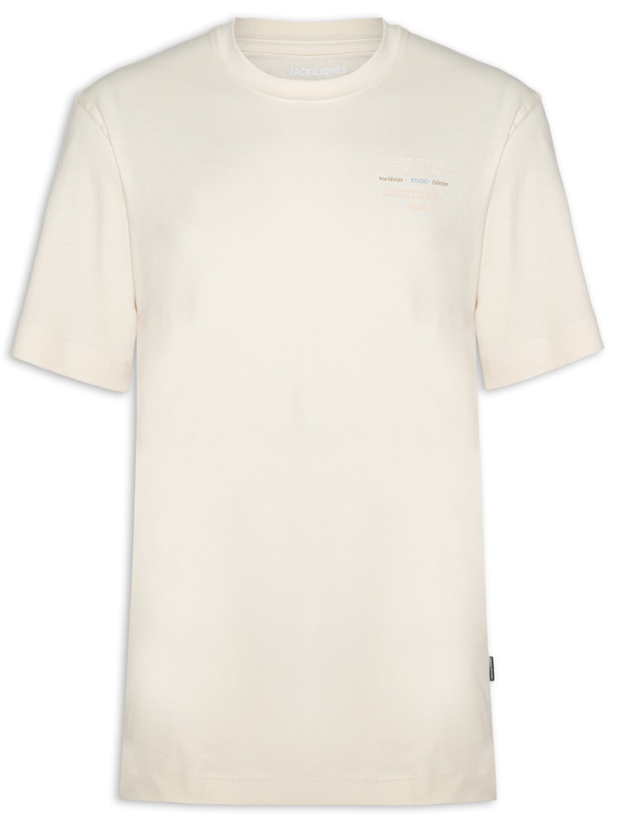 Camiseta Masculina Estampa Urban Edge Studio Branco Jack & Jones