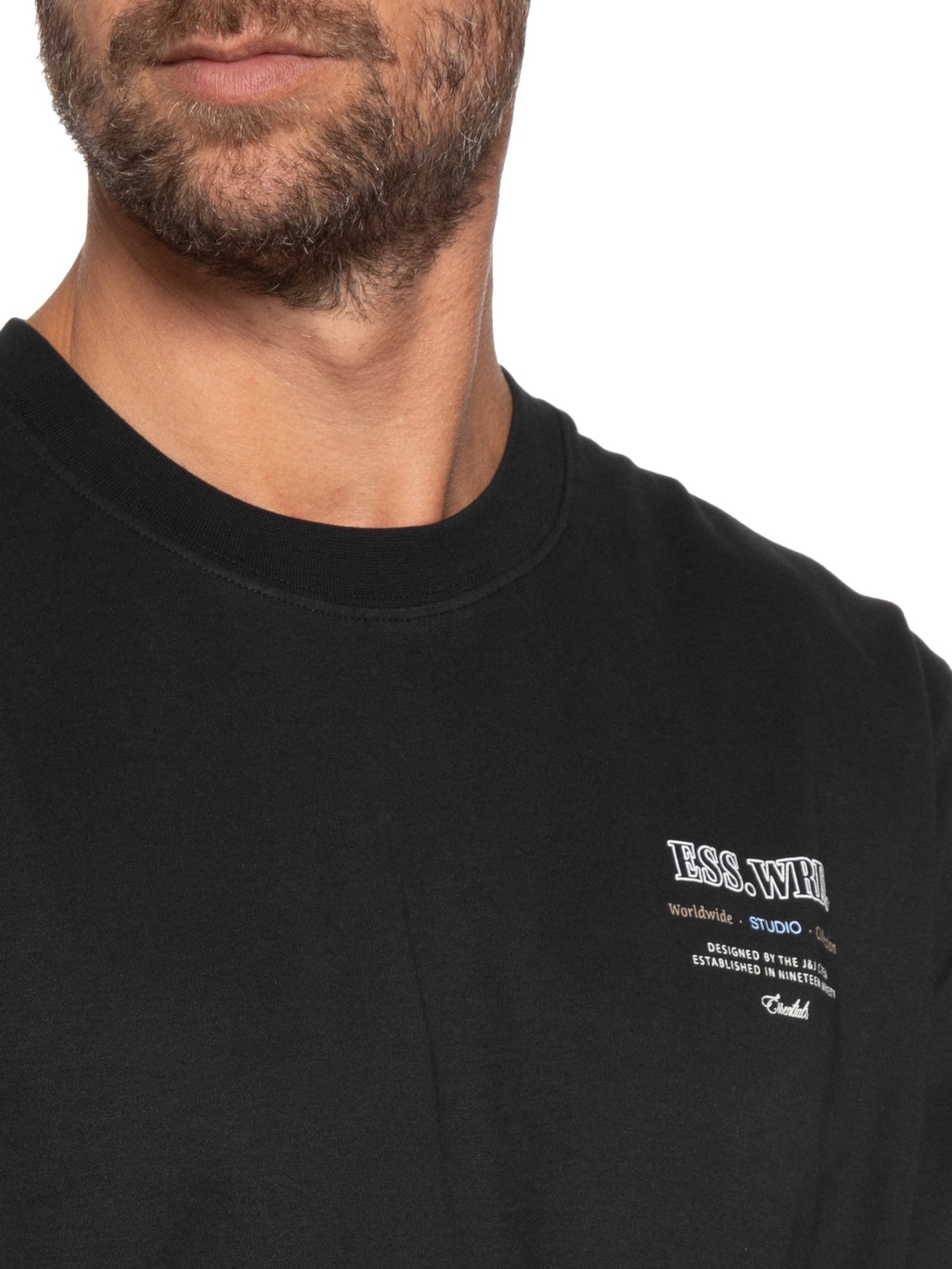 Camiseta Masculina Estampa Urban Edge Studio Preto Jack & Jones