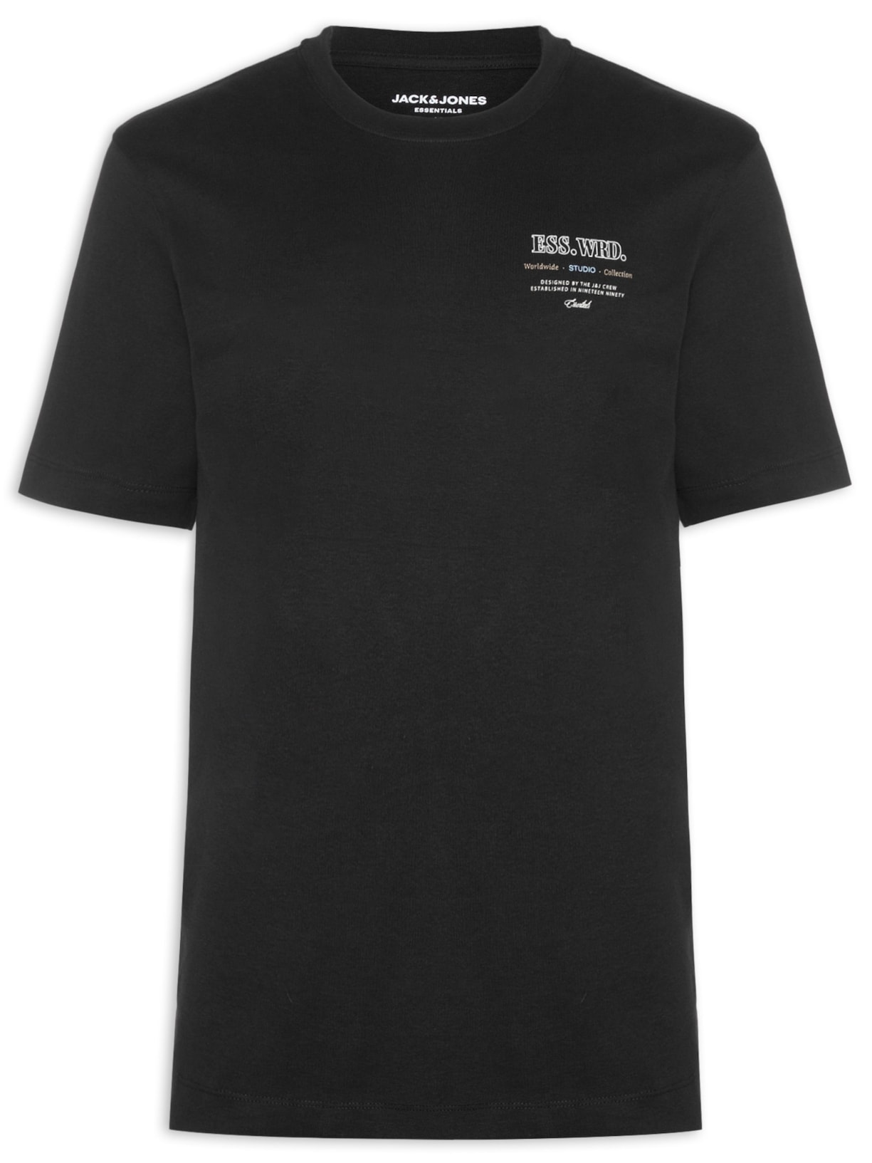 Camiseta Masculina Estampa Urban Edge Studio Preto Jack & Jones