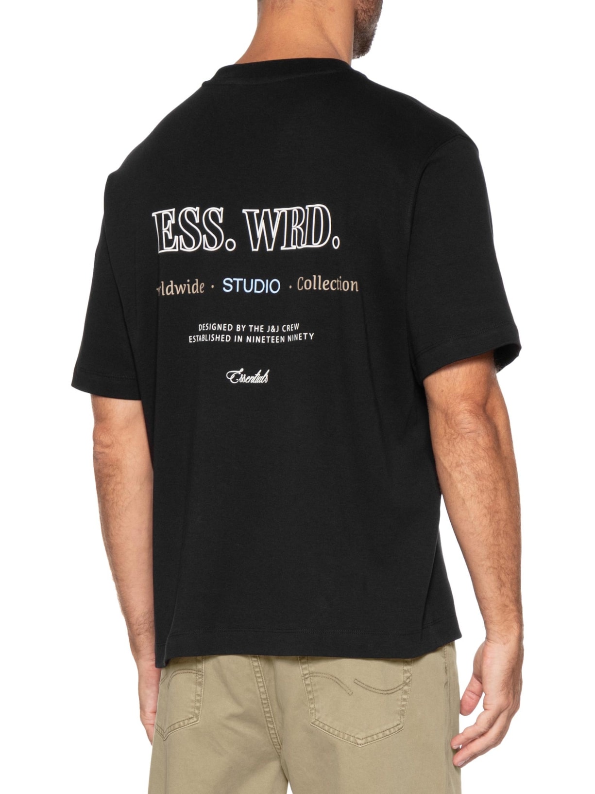 Camiseta Masculina Estampa Urban Edge Studio Preto Jack & Jones