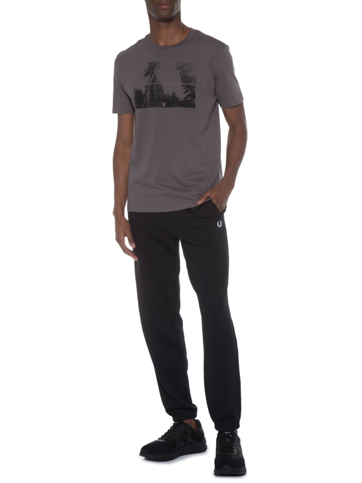 Camiseta Masculina Estampa View Cinza Vr
