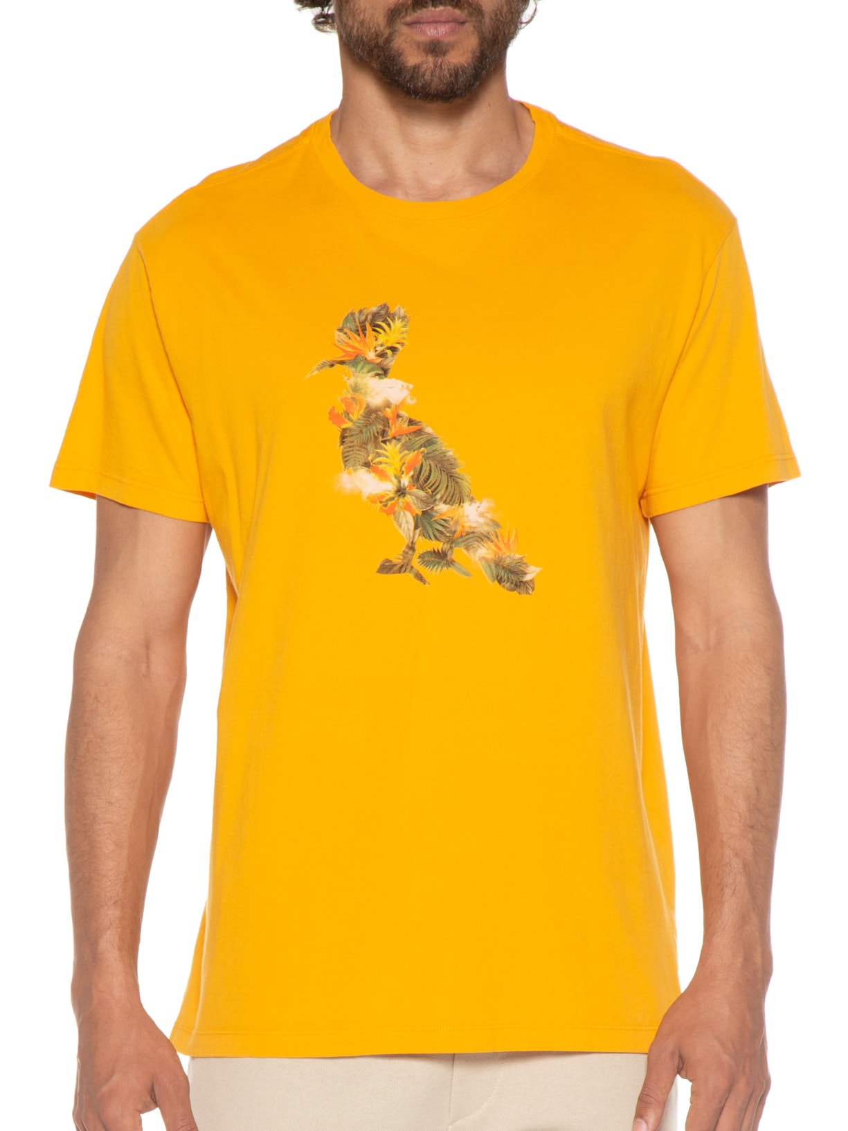 Camiseta Masculina Estampada 007 Amarelo Reserva
