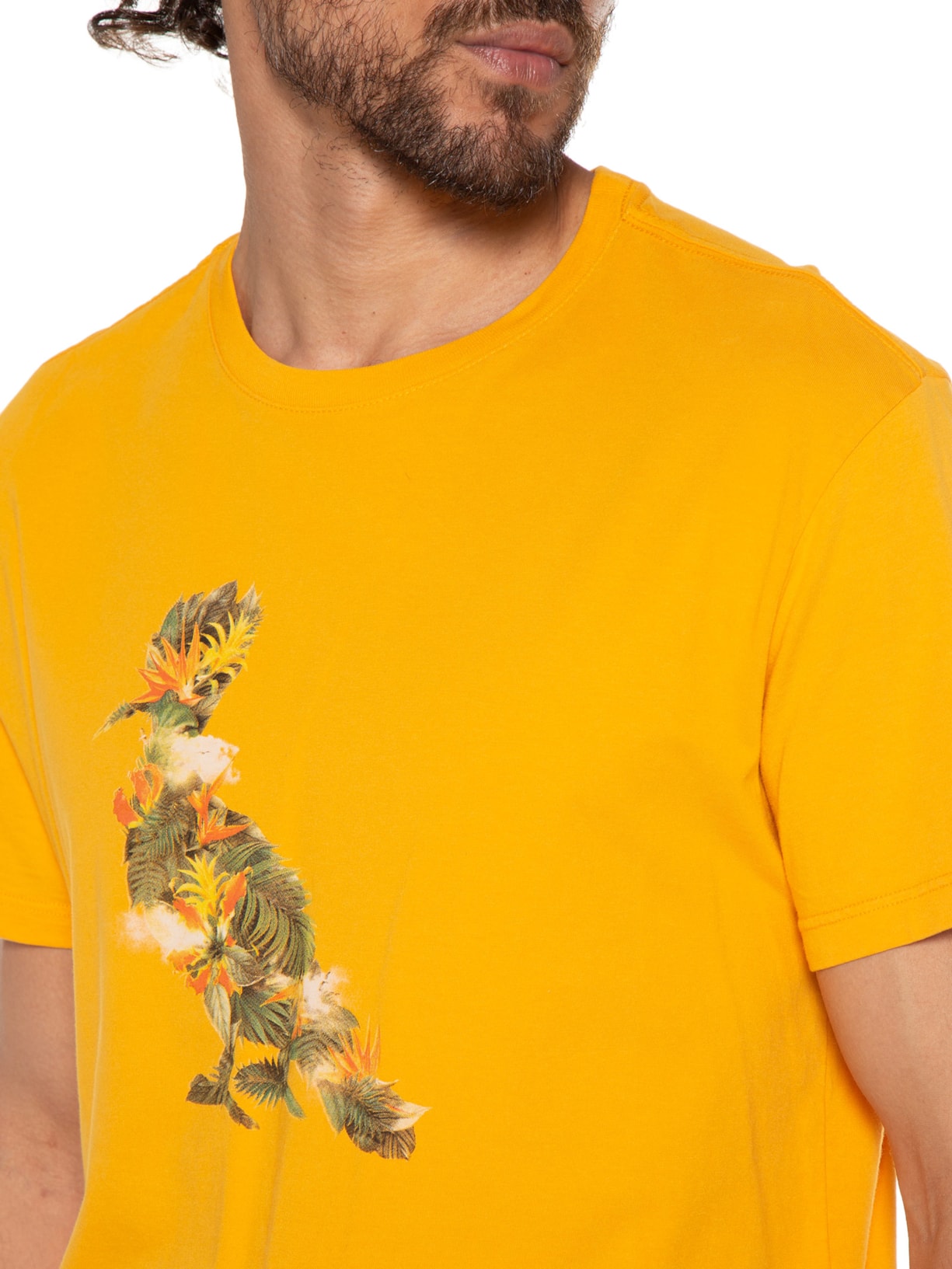 Camiseta Masculina Estampada 007 Amarelo Reserva