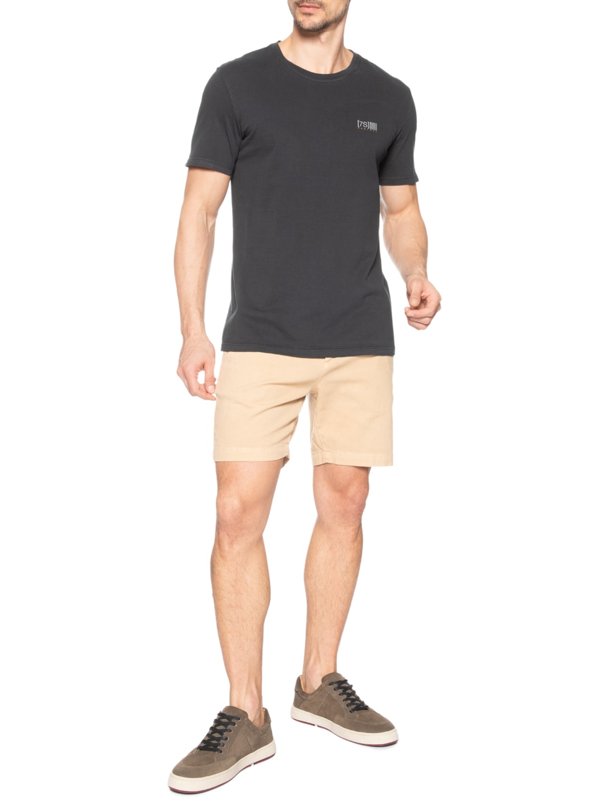 Camiseta Masculina Estampada 7S Preto Austral