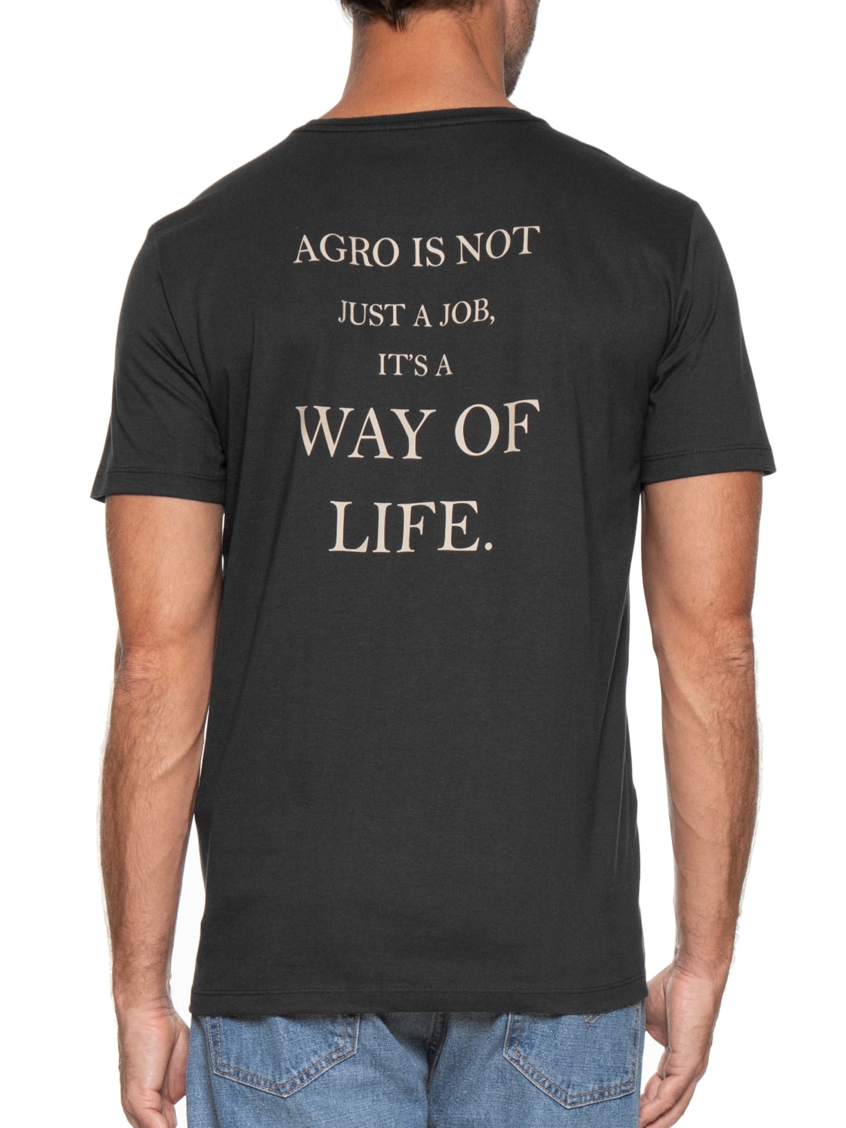 Camiseta Masculina Estampada Agro Way Of Life Preto Sergio K