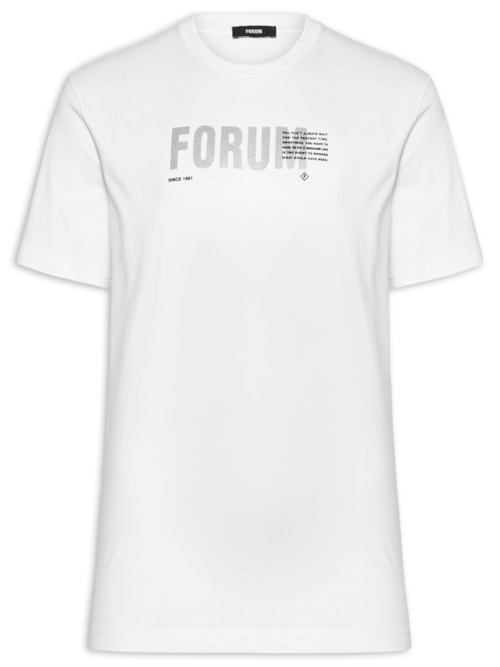 Camiseta Masculina Estampada Algodão - Branco
