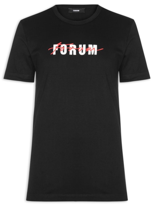 Camiseta Masculina Estampada Algodão - Preto