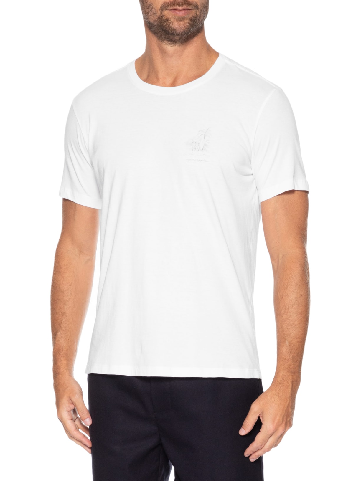 Camiseta Masculina Estampada Aquarela Bikes Branco Pineapple