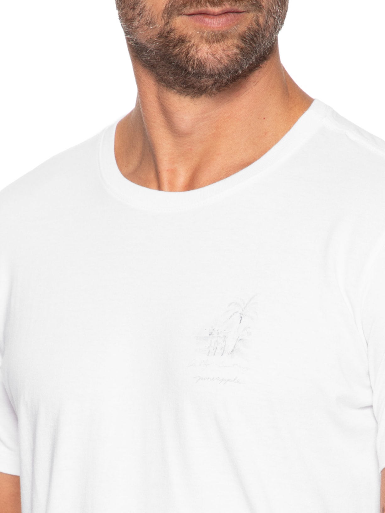 Camiseta Masculina Estampada Aquarela Bikes Branco Pineapple