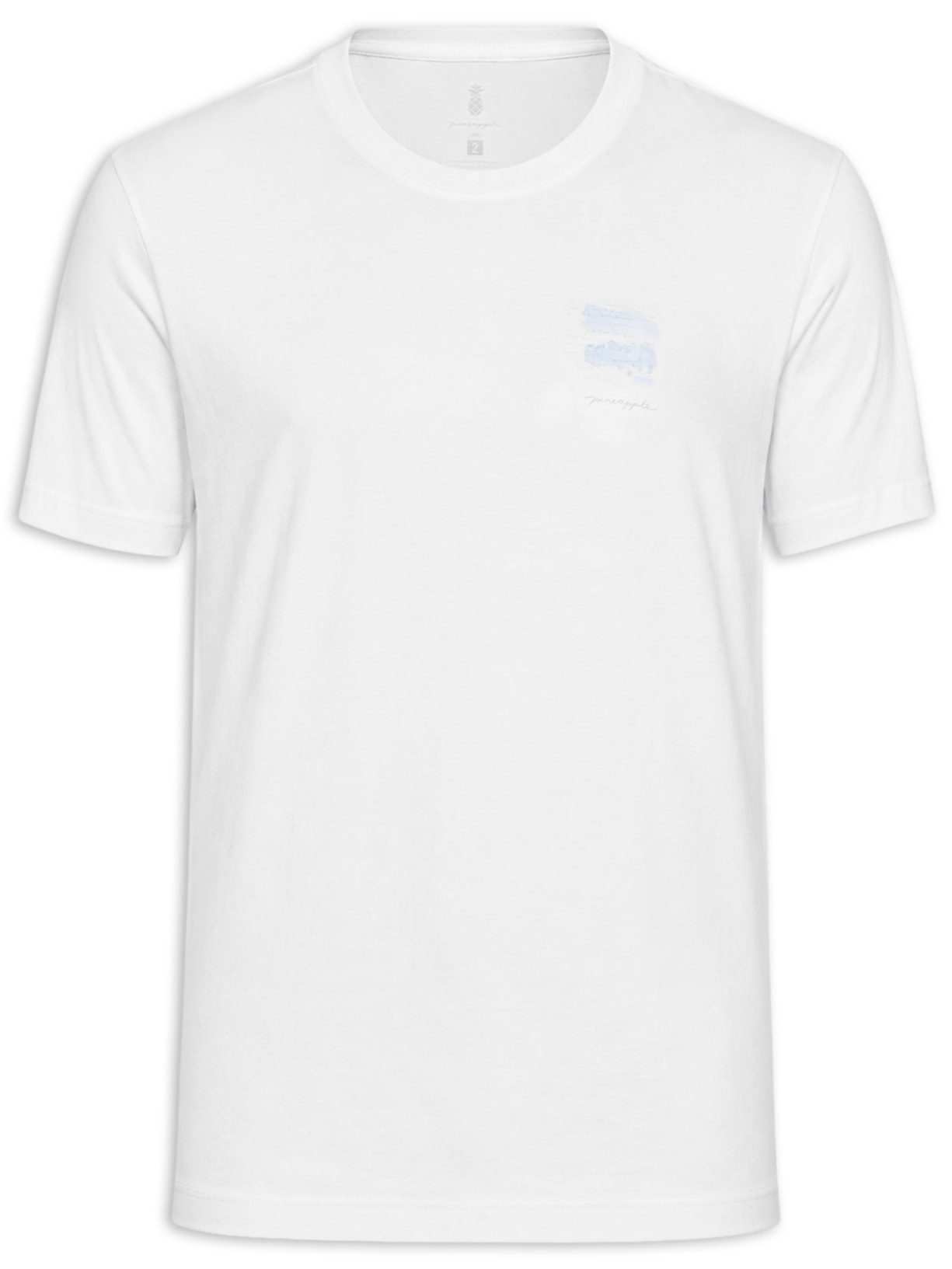 Camiseta Masculina Estampada Aquarela Nautique Branco Pineapple