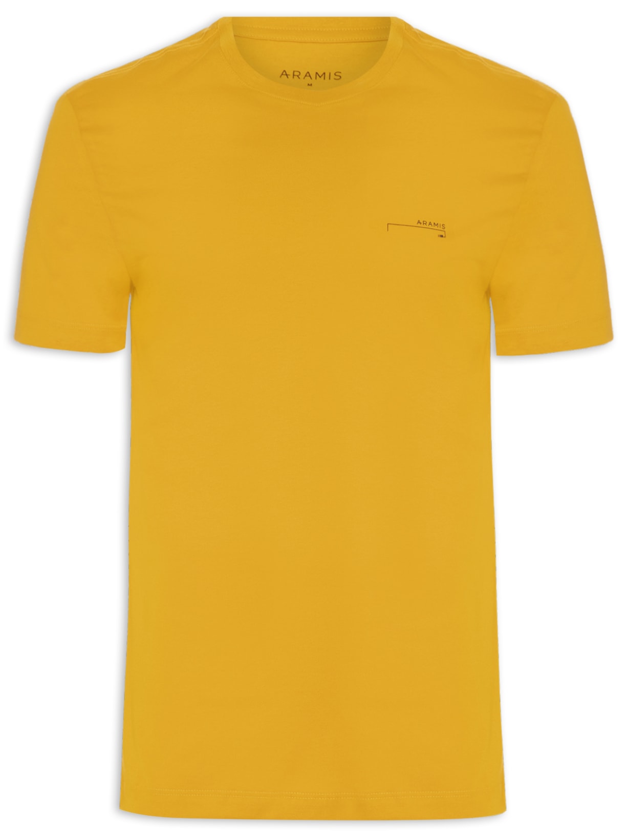 Camiseta Masculina Estampada Assinatura Peito (PA) - Amarelo