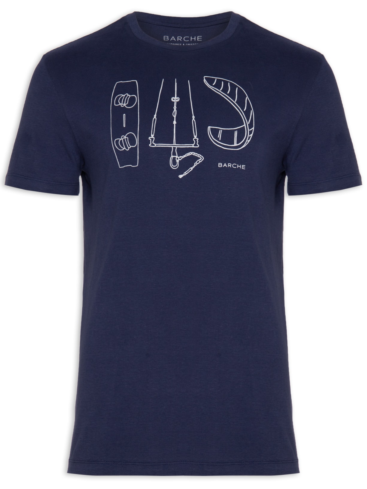 Camiseta Masculina Estampada - Azul