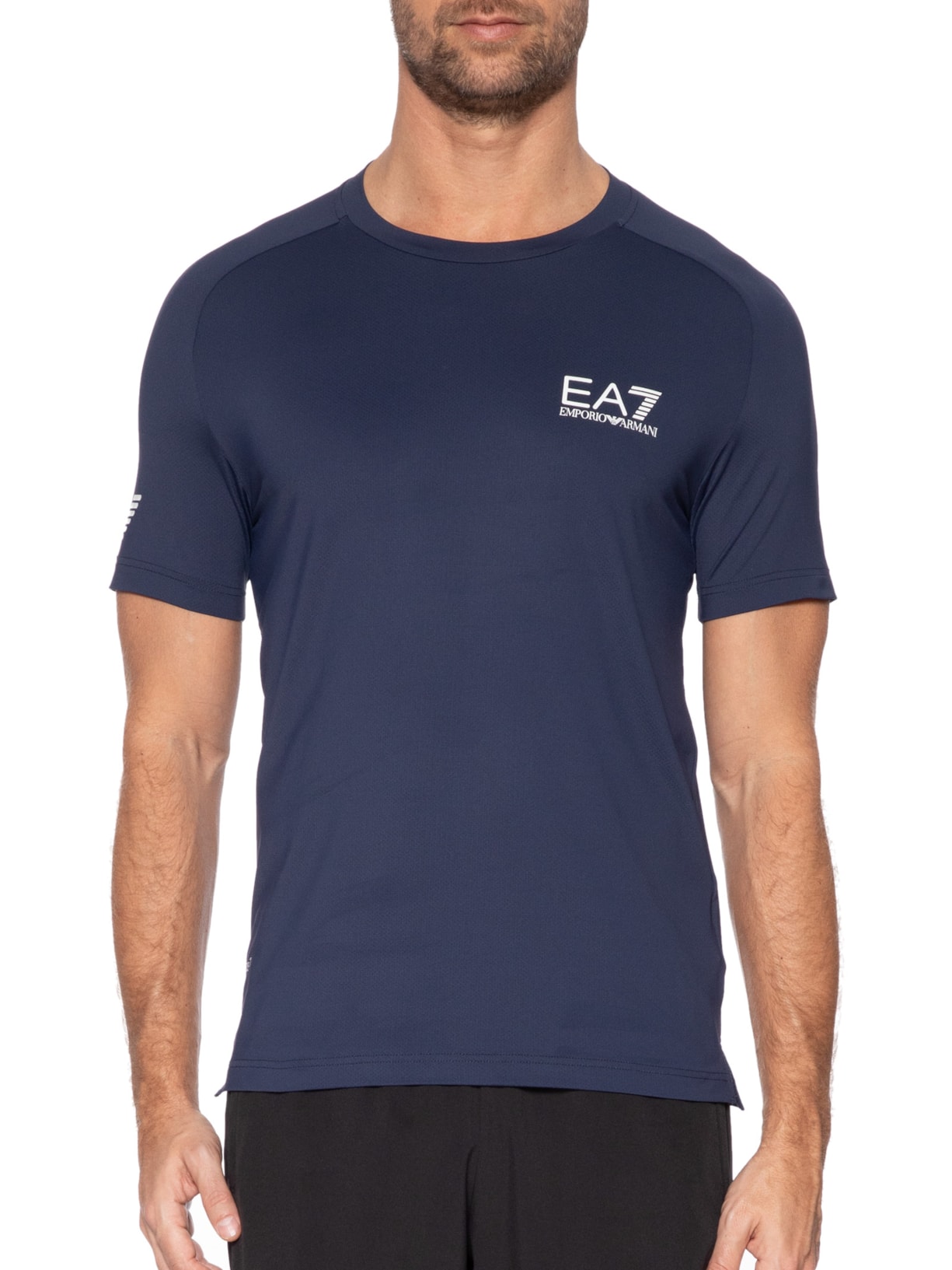 Camiseta Masculina Estampada Azul Ea7 Emporio Armani