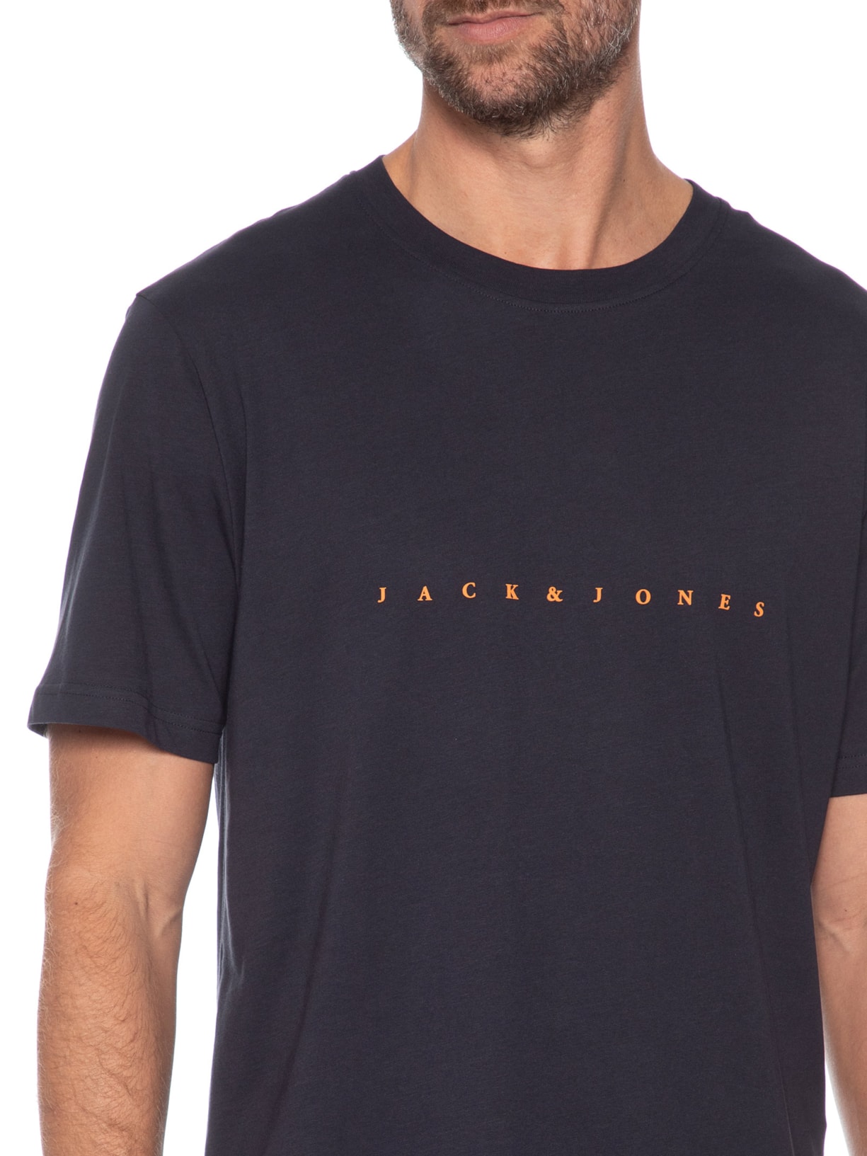 Camiseta Masculina Estampada Azul Jack & Jones