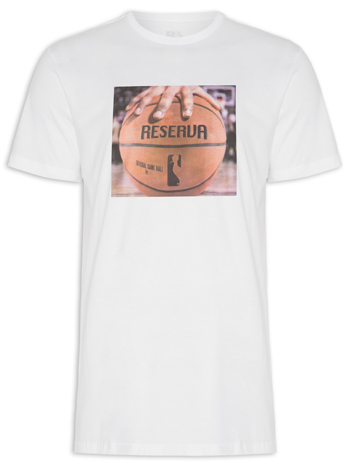 Camiseta Masculina Estampada Basquete - Branco