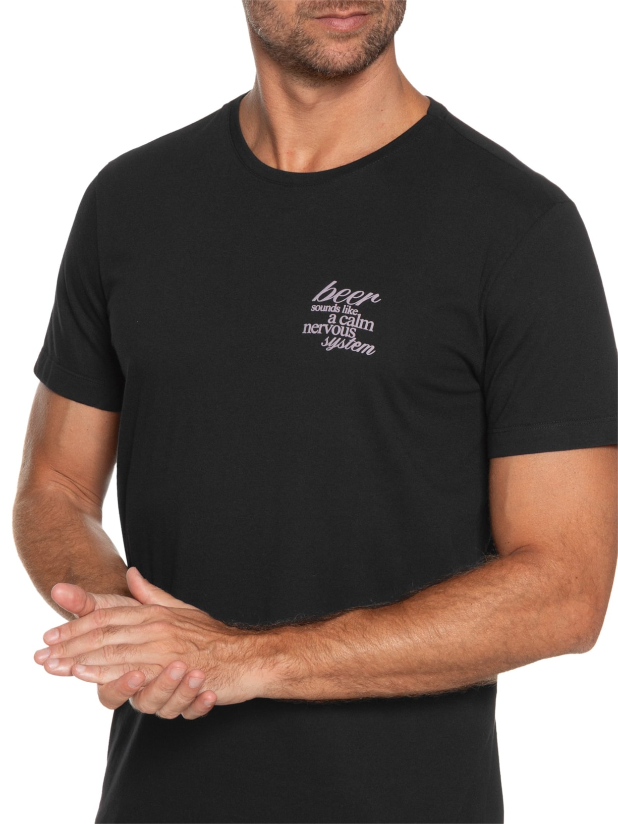 Camiseta Masculina Estampada Beer System Preto Sergio K