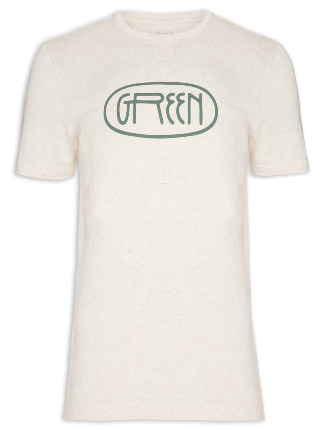 Camiseta Masculina Estampada - Bege