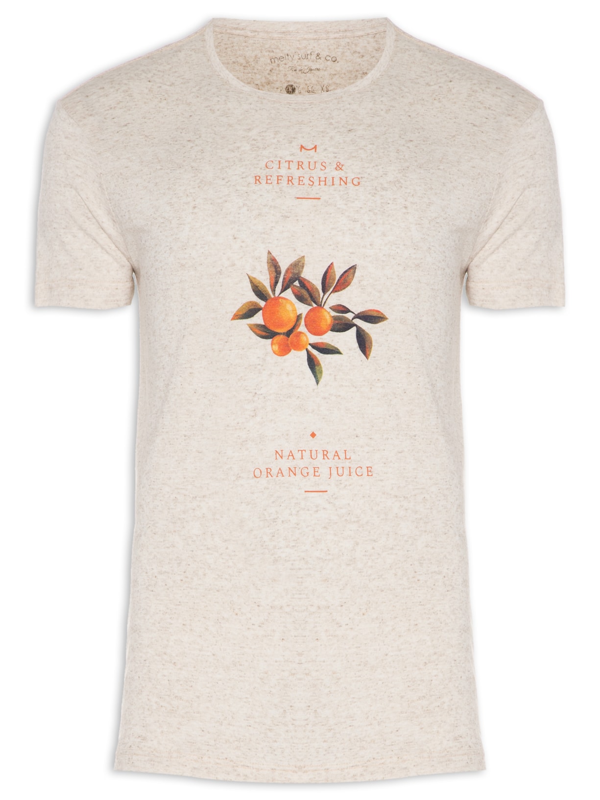 Camiseta Masculina Estampada - Bege