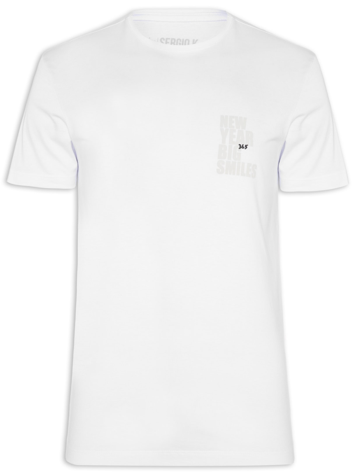 Camiseta Masculina Estampada Big Smiles - Branco