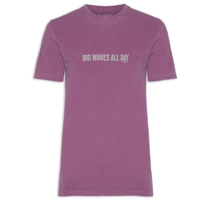 Camiseta Masculina Estampada Big Waves All Day - Roxo 
