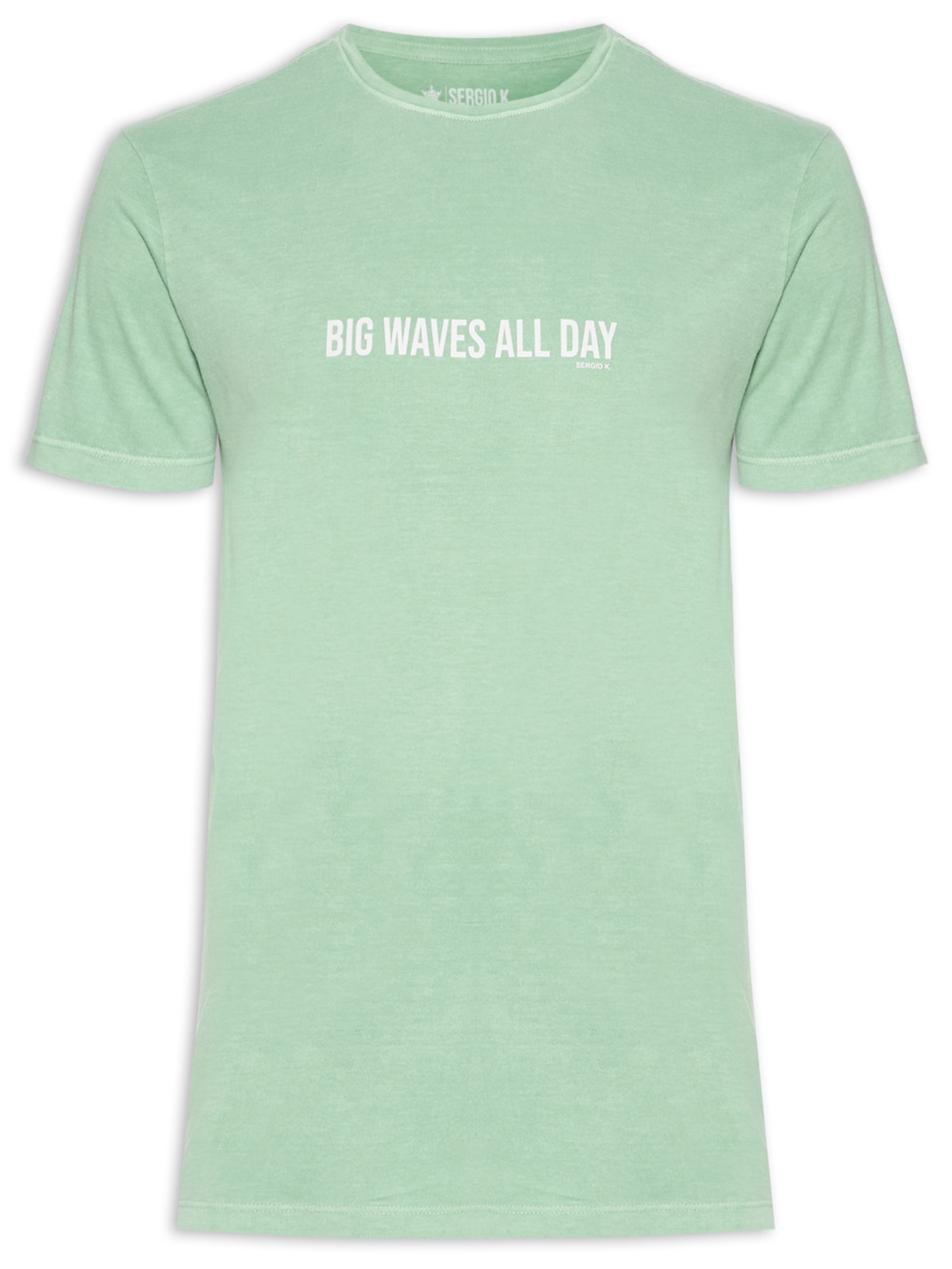 Camiseta Masculina Estampada Big Waves All Day - Verde