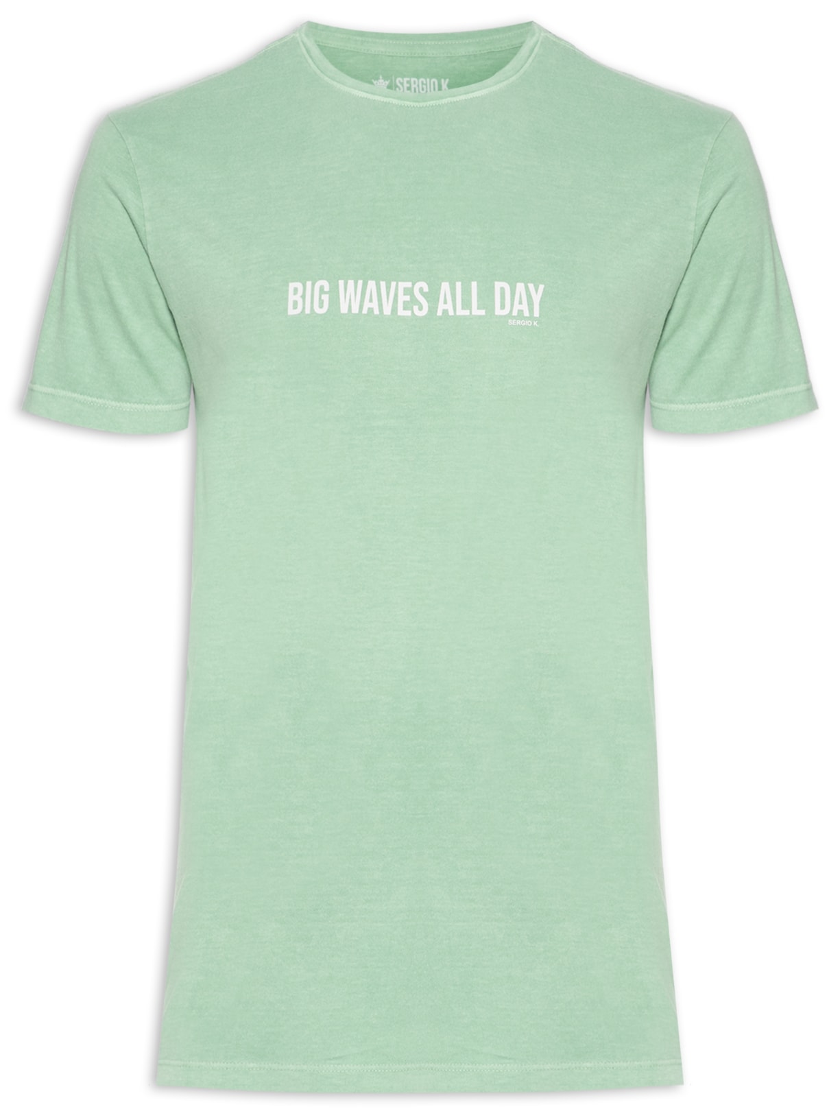 Camiseta Masculina Estampada Big Waves All Day - Verde