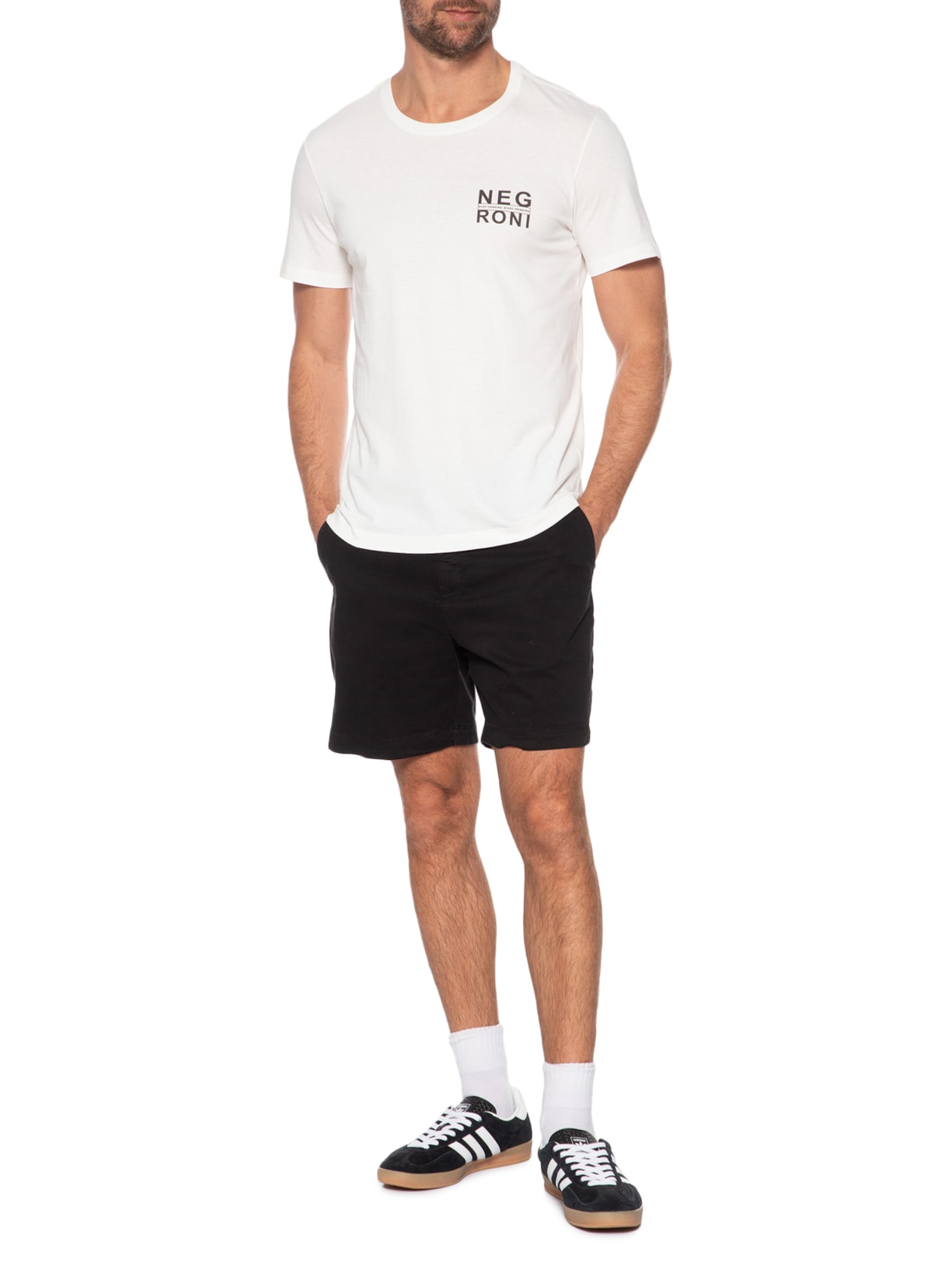 Camiseta Masculina Estampada Botanic Negroni Branco Sergio K