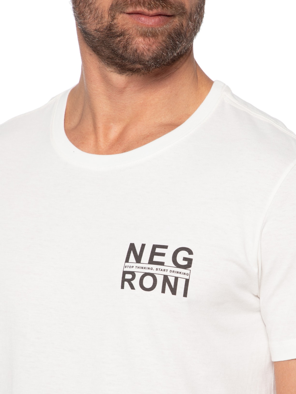 Camiseta Masculina Estampada Botanic Negroni Branco Sergio K