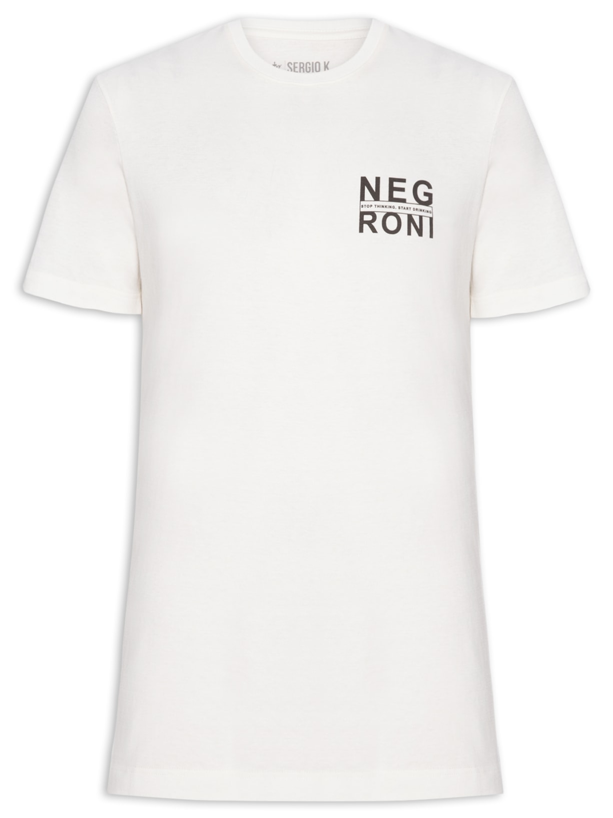 Camiseta Masculina Estampada Botanic Negroni Branco Sergio K