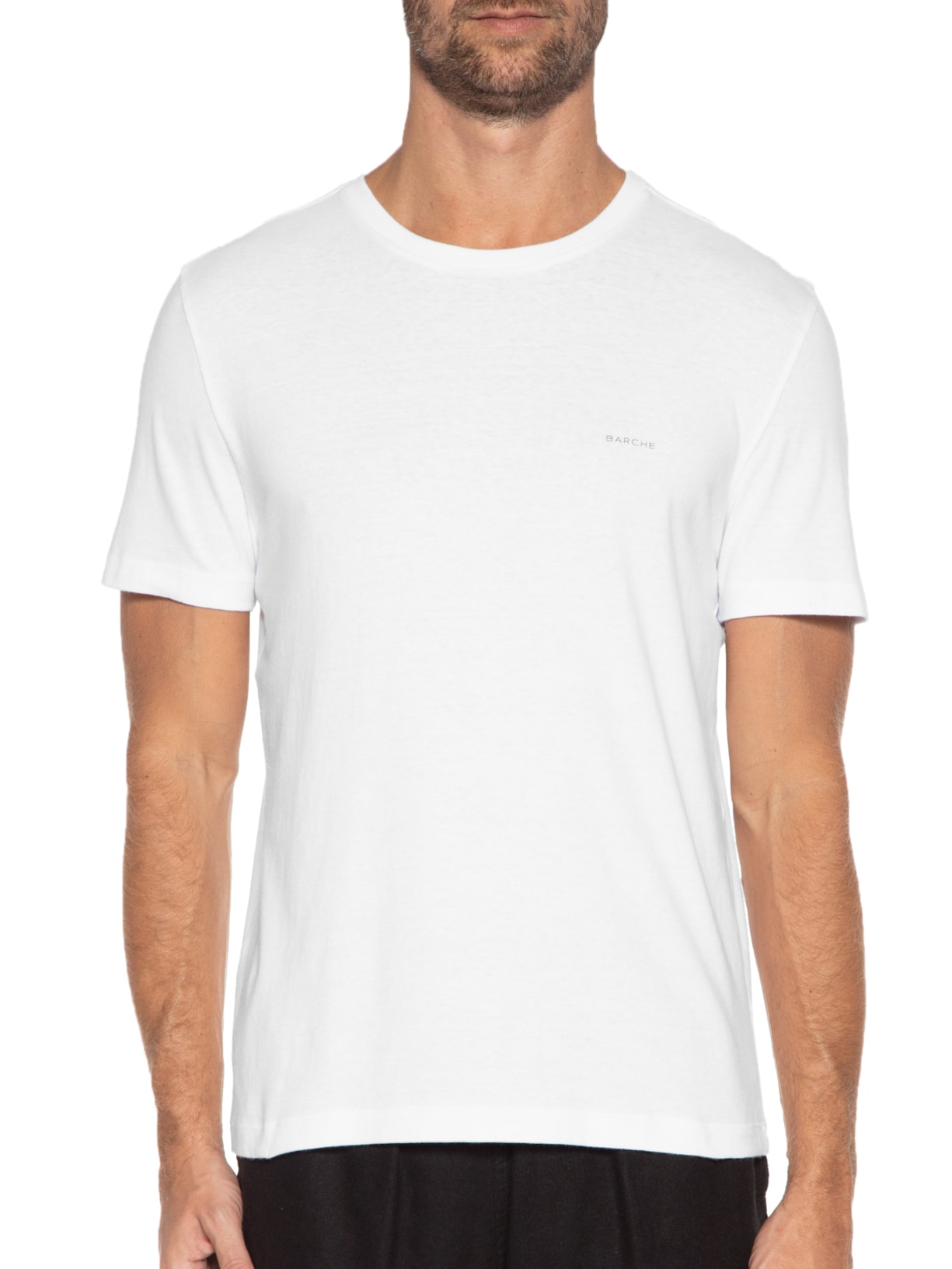 Camiseta Masculina Estampada Branco Barche
