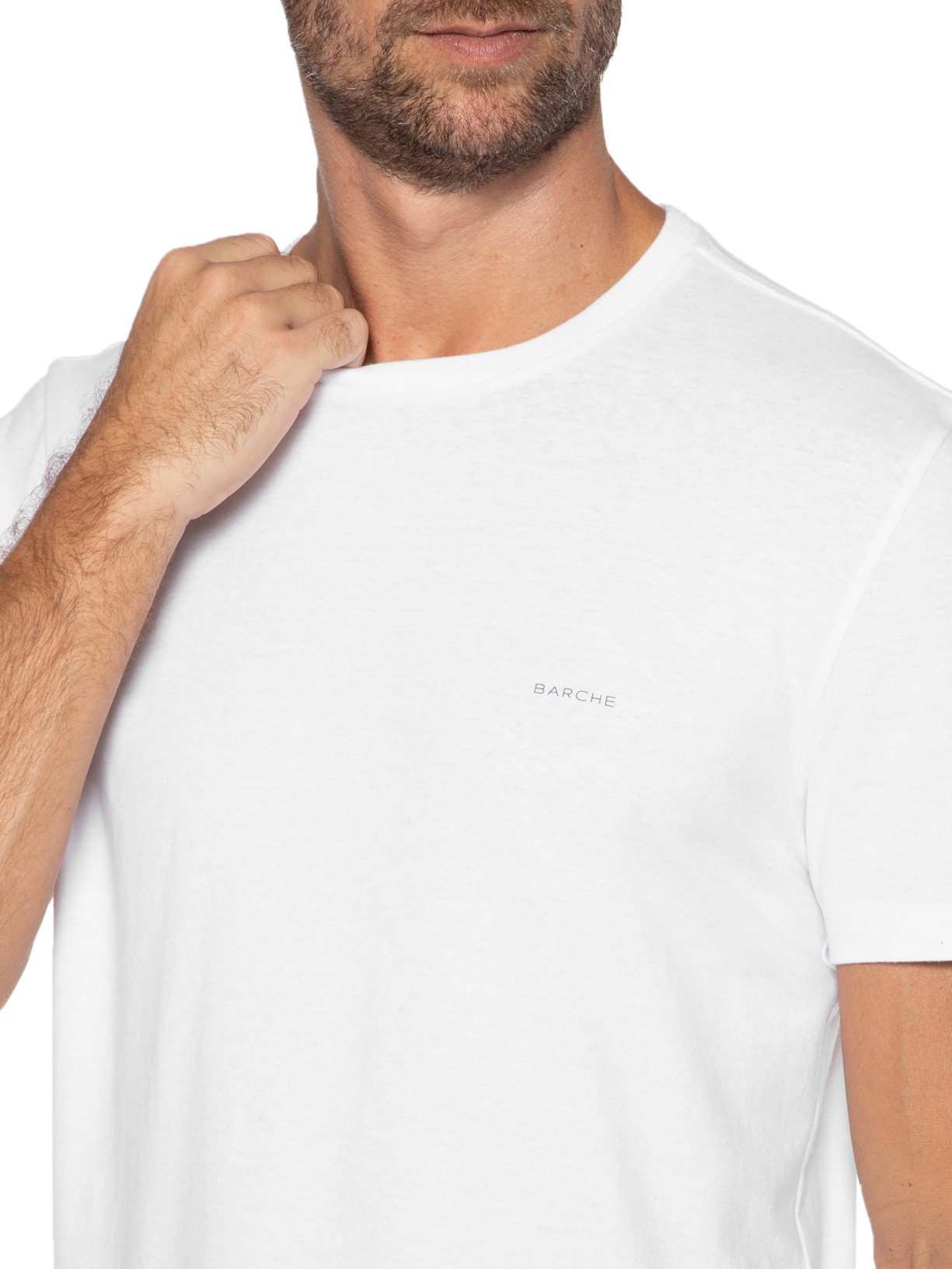 Camiseta Masculina Estampada Branco Barche