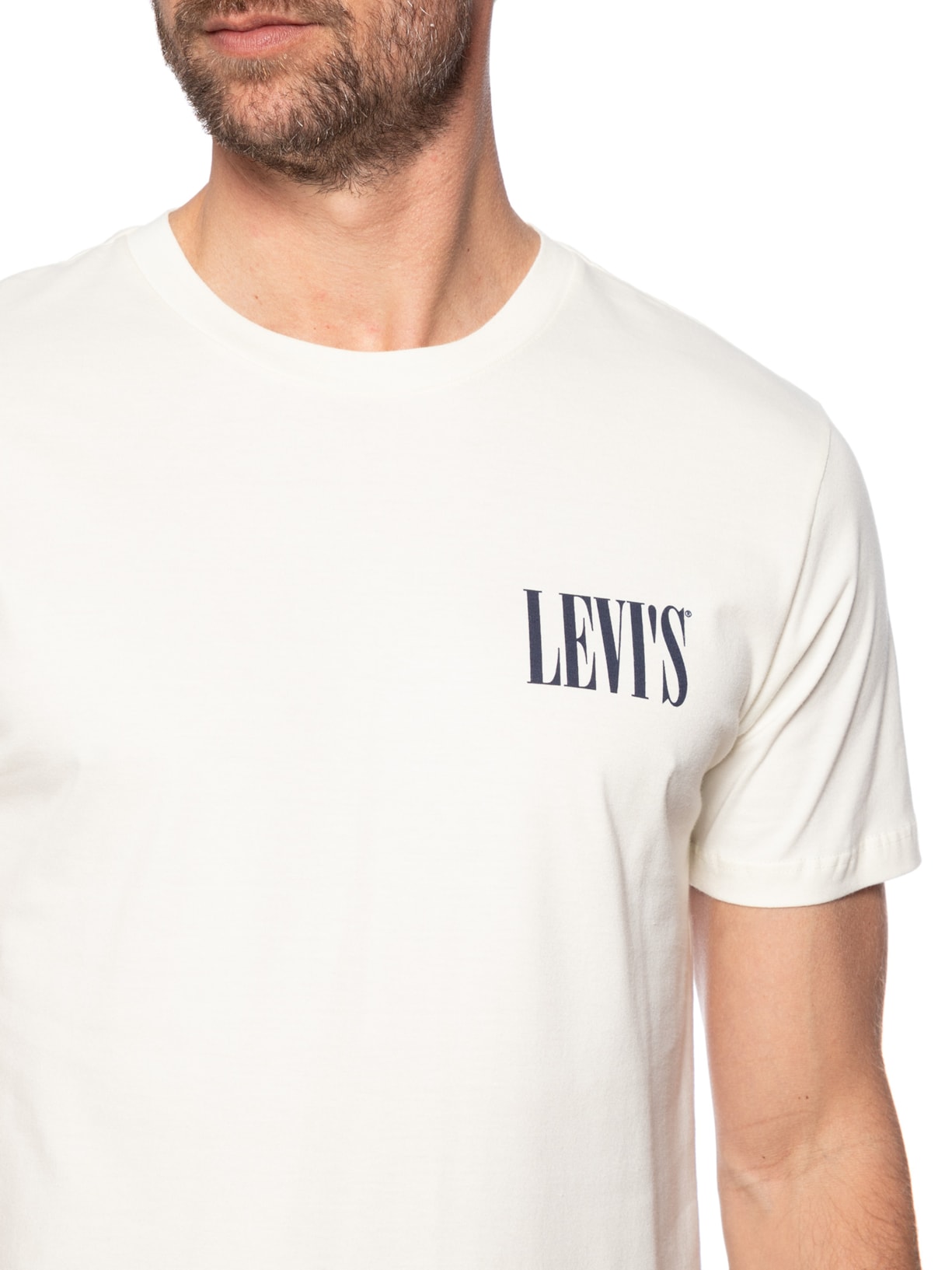 Camiseta Masculina Estampada Branco Levi's