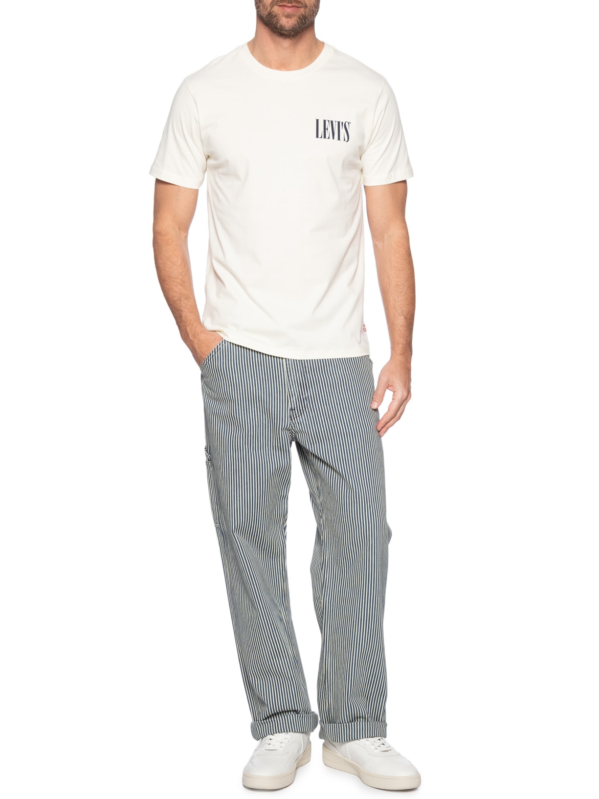 Camiseta Masculina Estampada Branco Levi's