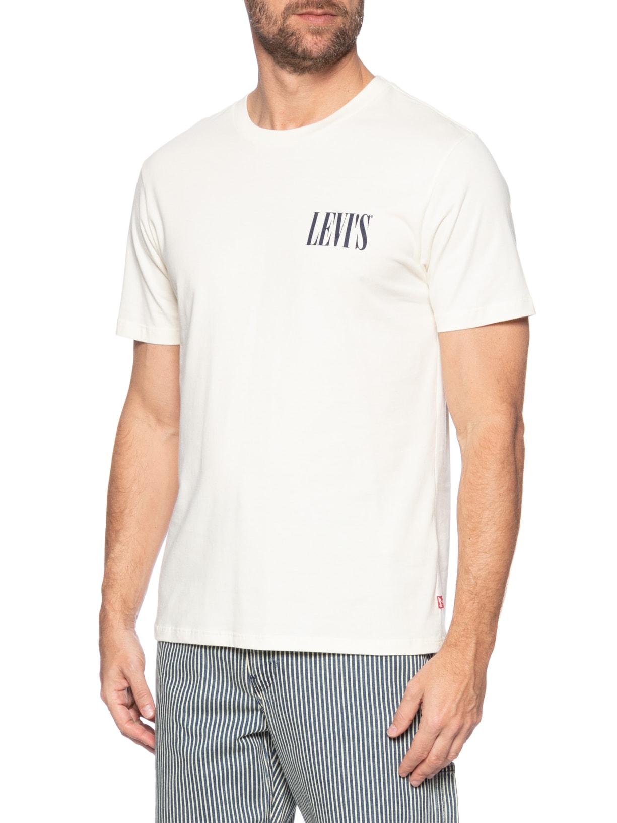 Camiseta Masculina Estampada Branco Levi's
